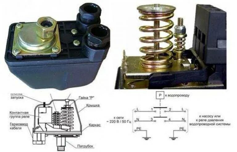 Подключение реле давления на насосную станцию Реле давления мембранное фото - DelaDom.ru