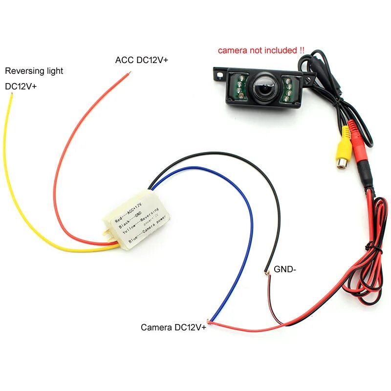 Подключение реле для задней камеры GreenYi Car Rear View Parking Camera Relay Filter For VW RCD330 RCD330 PLUS Pass