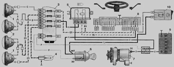 Подключение реле фар ваз 2106 ВАЗ-2106 ::: Схема включения фар ВАЗ-2103 Simple tree house, Tree house, Simple 