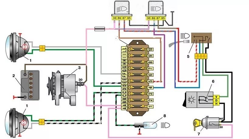 Подключение реле фар ваз Установка реле фар. - Lada 21011, 1,3 л, 1980 года электроника DRIVE2