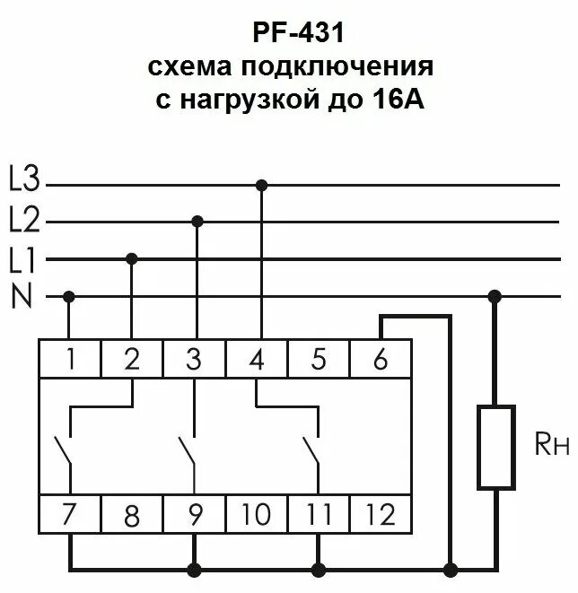 Подключение реле фаз Переключатель фаз F&F PF-431 - купить в интернет-магазине по низкой цене на Янде