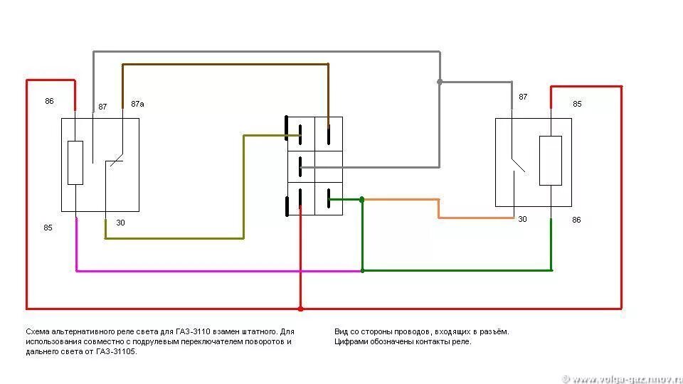 Подключение реле газ 3110 Схема реле газ 31105 - Дельта Драйв