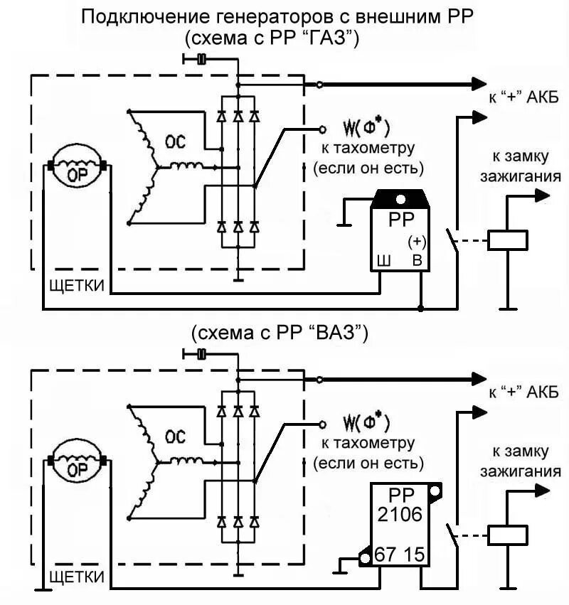 Подключение реле генератора уаз 469 схема СХЕМА ПОДКЛЮЧЕНИЯ ГЕНЕРАТОРА LG 0302 - УАЗ 31512, 2,5 л, 1994 года электроника D