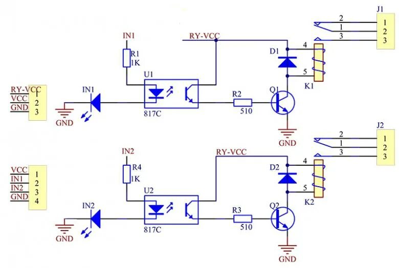 Подключение реле к ардуино схема 2 relay module переделка в "active high" Аппаратная платформа Arduino