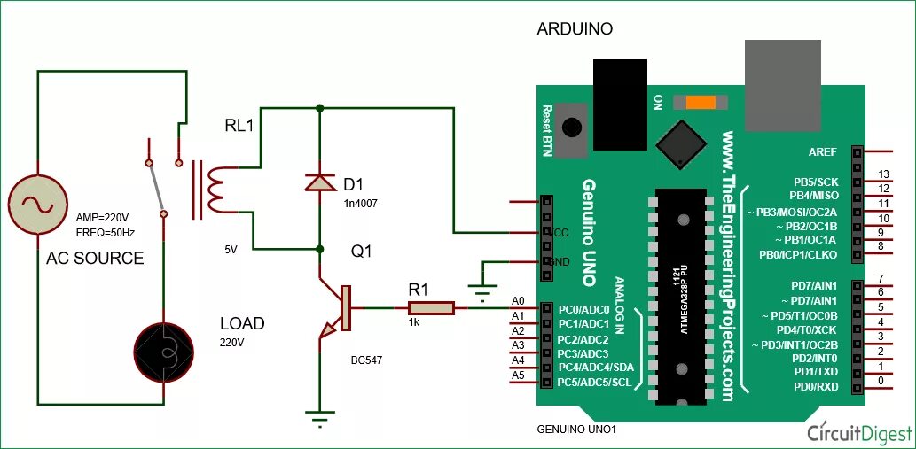 Подключение реле к ардуино схема Arduino Relay Control Tutorial