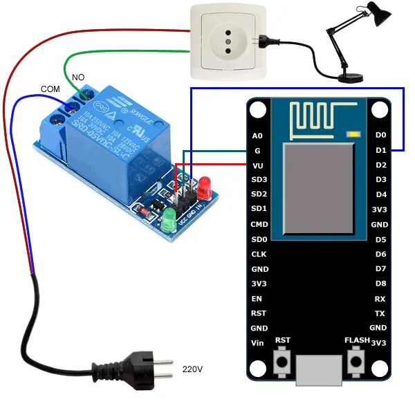 Подключение реле к esp8266 ESP8266 NodeMCU Прошивка. Робимо WiFi розетку - Avislab - сайт для палких паяльн