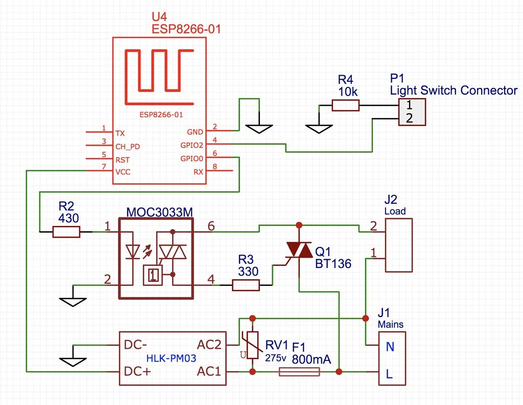 Подключение реле к esp8266 ESP8266 Wireless Light Switch - UK Mains - Schematic/PCB Review and Suggestions 