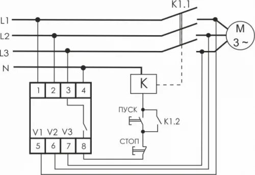 Подключение реле контроля фаз 380в Реле контроля фаз CZF-2B купить в Минске