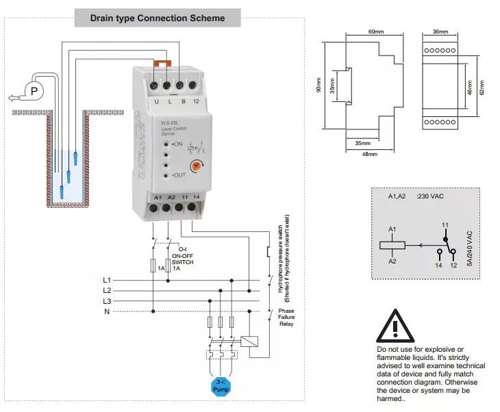 Подключение реле контроля уровня жидкости Wholesale VLC-03L DIN rail type relay water level switch liquid level control re