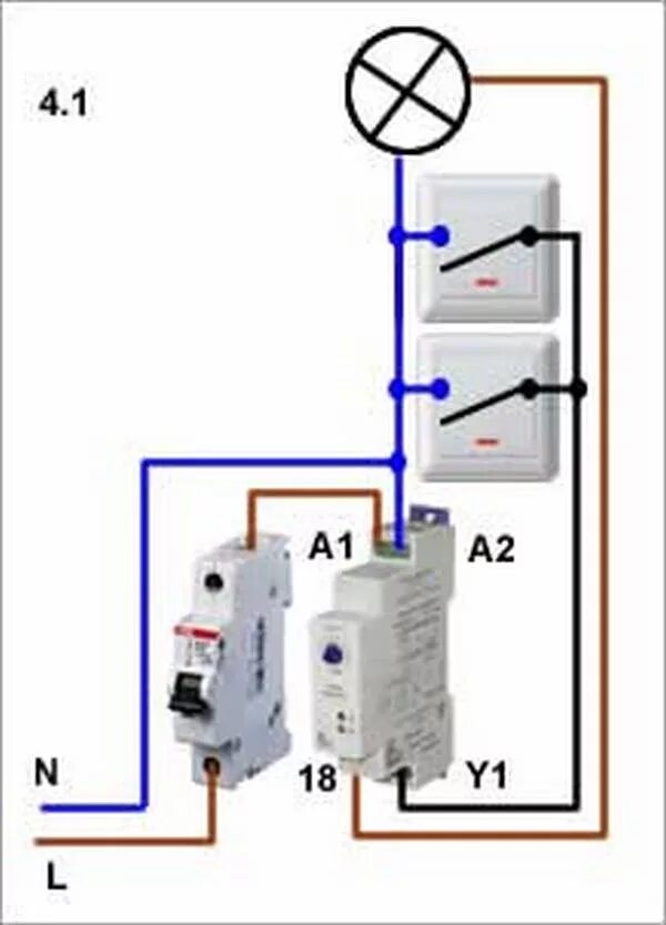 Подключение реле мастер выключателя Выключатель с реле времени фото - DelaDom.ru