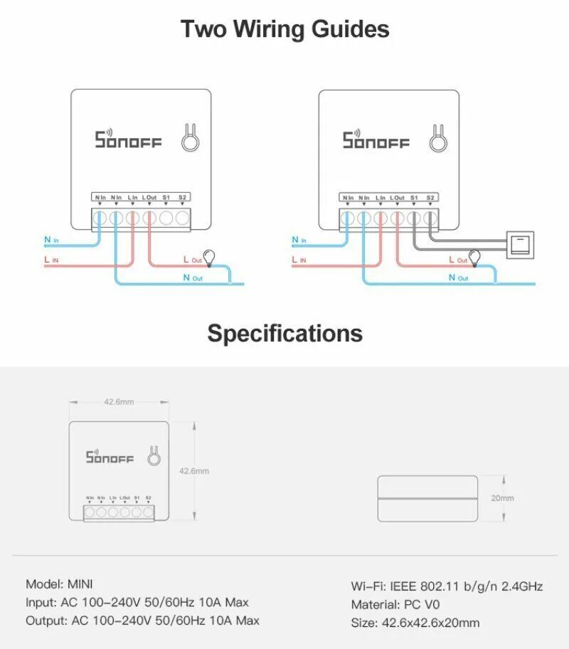 Подключение реле mini smart switch Купить SONOFF MINI умное реле управления светом. Новинка!