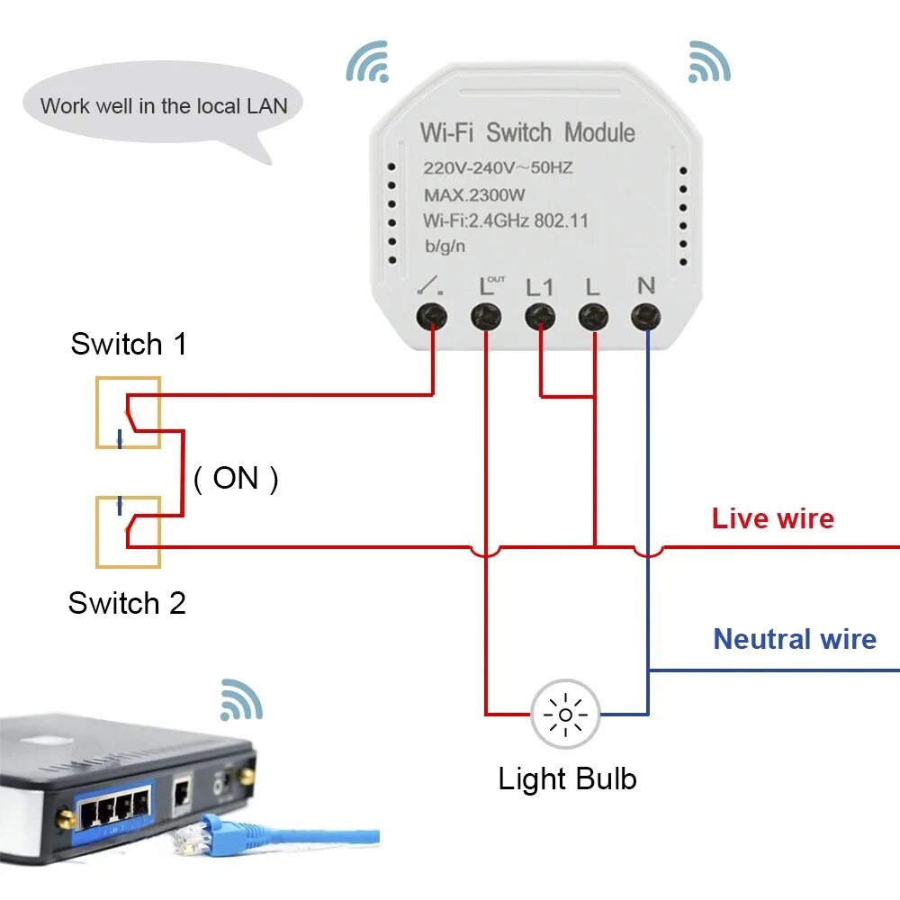 Подключение реле mini smart switch 220v 10a Ce Rohs Smartphone Wireless Control Tuya App Wifi Light Switch For Smar