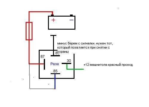 Подключение реле минусом Картинки КРАСНЫЙ ПРОВОД ПЛЮС ИЛИ МИНУС