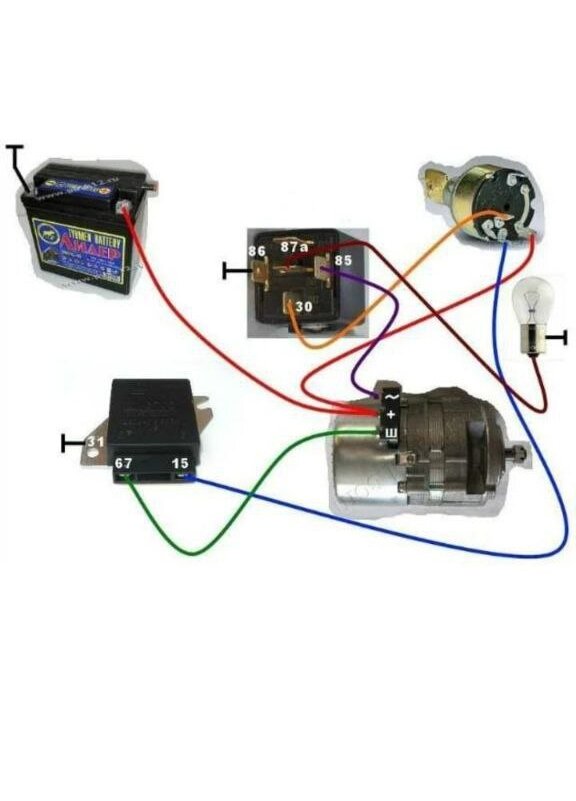 Подключение реле мотоцикл урал Как подключить реле заряда ваз на мотоцикле Урал , Днепр через 5ти контактное ре