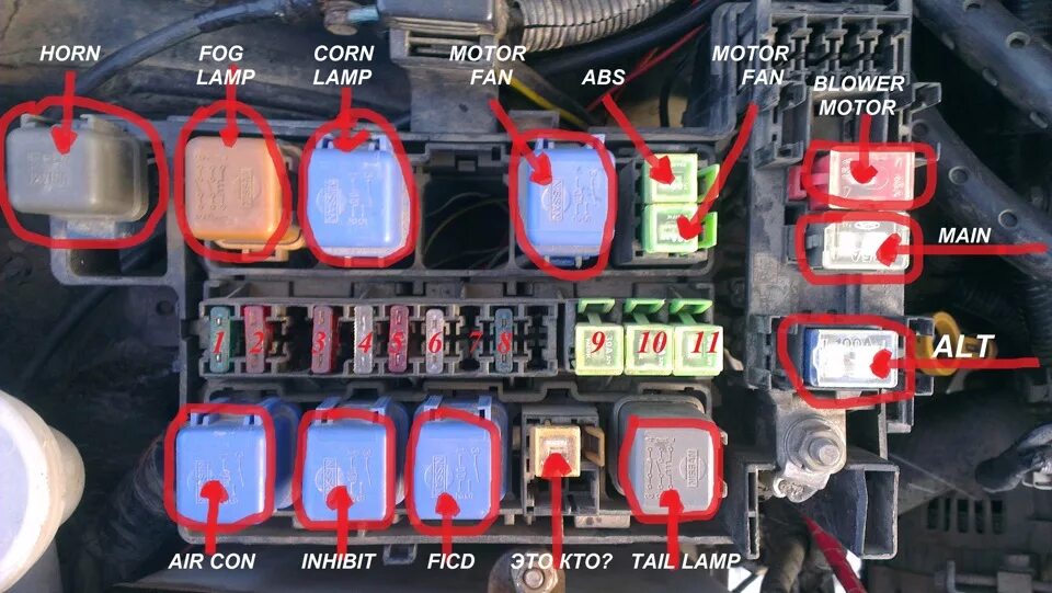 Подключение реле на ниссане Блок предохранителей и реле, что к чему? - Сообщество "Nissan Laurel Club" на DR