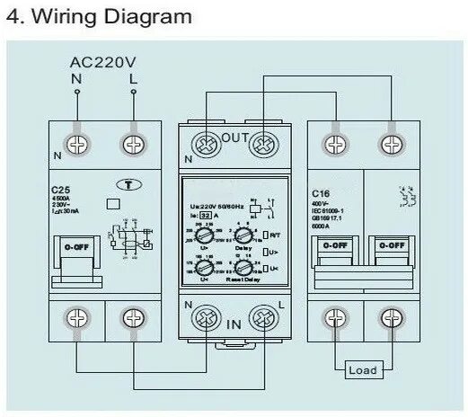 Подключение реле напряжения ресанта 40a 220 V Din 导 轨 自 动 重 新 连 接 过 电 压 和 欠 压 保 护 保 护 装 置 继 电 器.可