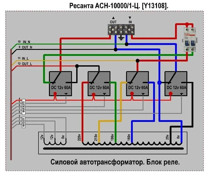 Подключение реле напряжения ресанта Стабилизатор напряжения ресанта асн 5000 1 ц фото - DelaDom.ru