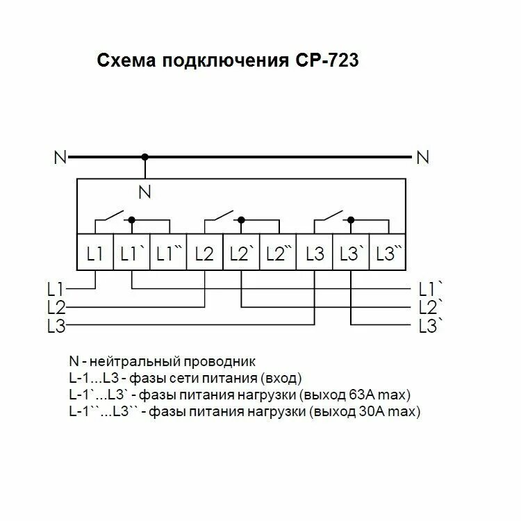 Подключение реле напряжения ср 723 Трехфазное реле контроля напряжения CP-723