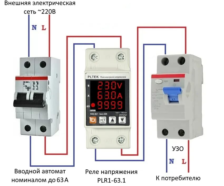 Подключение реле напряжения welrok Автомат реле HeatProf.ru