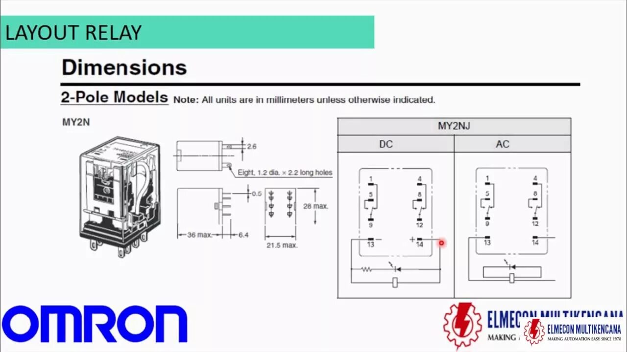 Подключение реле омрон TUTORIAL RELAY OMRON - YouTube