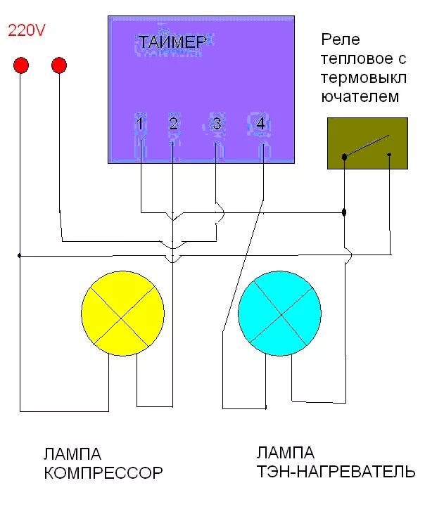 Подключение реле оттайки Аналог ТИМ-01/ТЭУ-01-2 купить таймер оттайки ТЭО-02