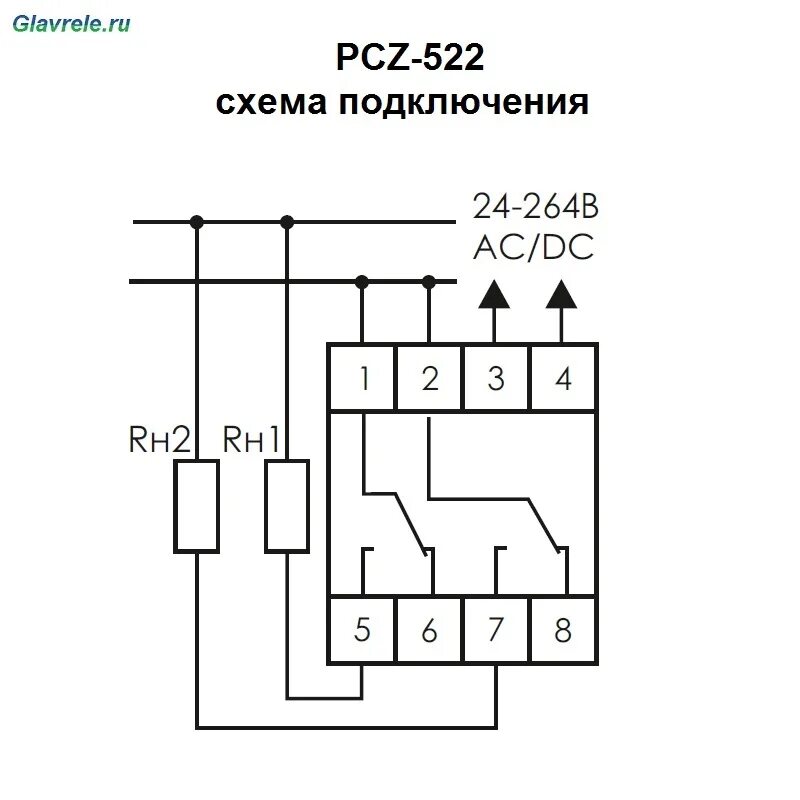 Подключение реле pcz 525 1 Схема подключения pcz 521