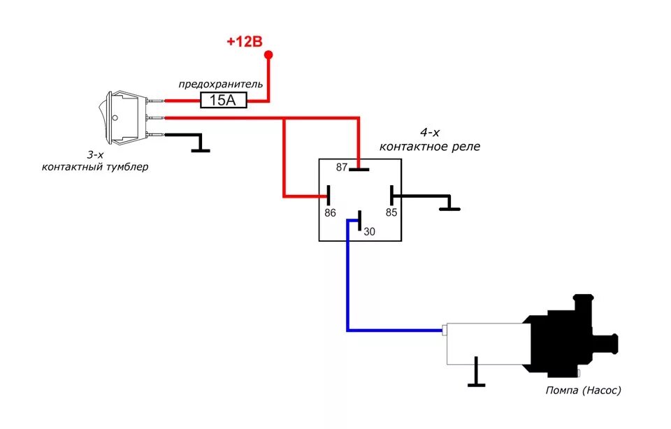 Подключение реле печки 92. Полевой выход. 08.01.19 г. Установки дополнительный электрический помпы для 