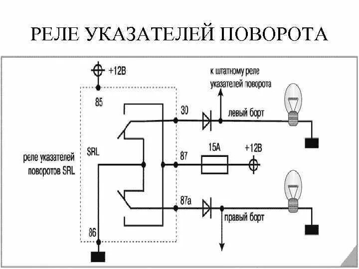 Подключение реле поворотов 2109 Реле указателя поворотов - как устроен прерыватель, принцип работы + Видео