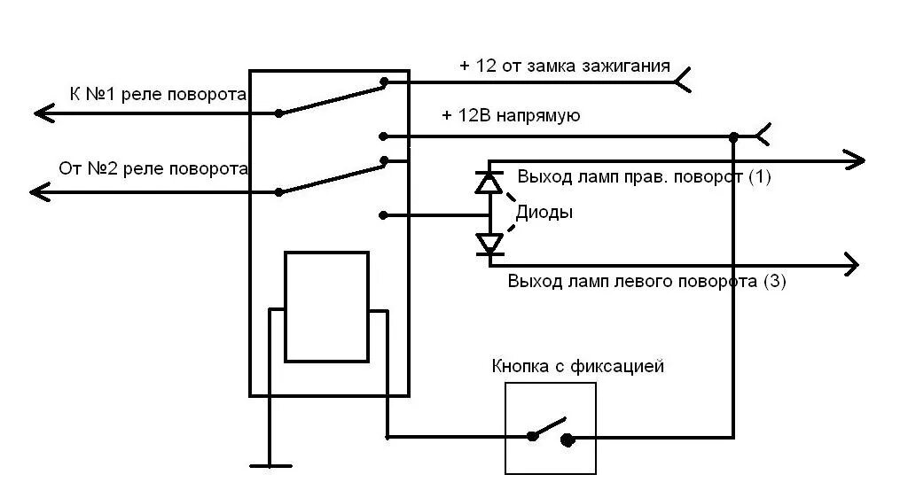 Подключение реле поворотов 3 контакта ваз Все что связано с поворотом и аварийкой - Lada 2106, 1,4 л, 2004 года тюнинг DRI