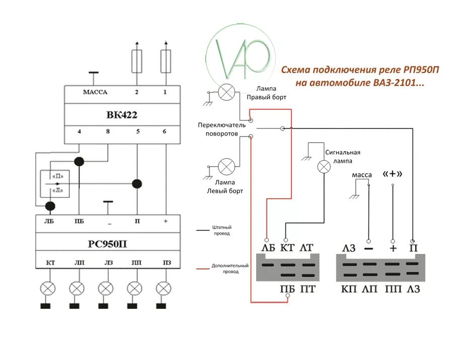 Подключение реле поворотов 950 Схема подключения поворотов камаз