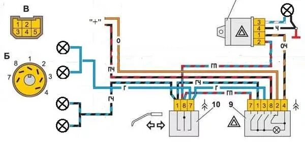 Подключение реле поворотов газель Картинки СХЕМА ПОВОРОТНИКОВ ГАЗЕЛЬ
