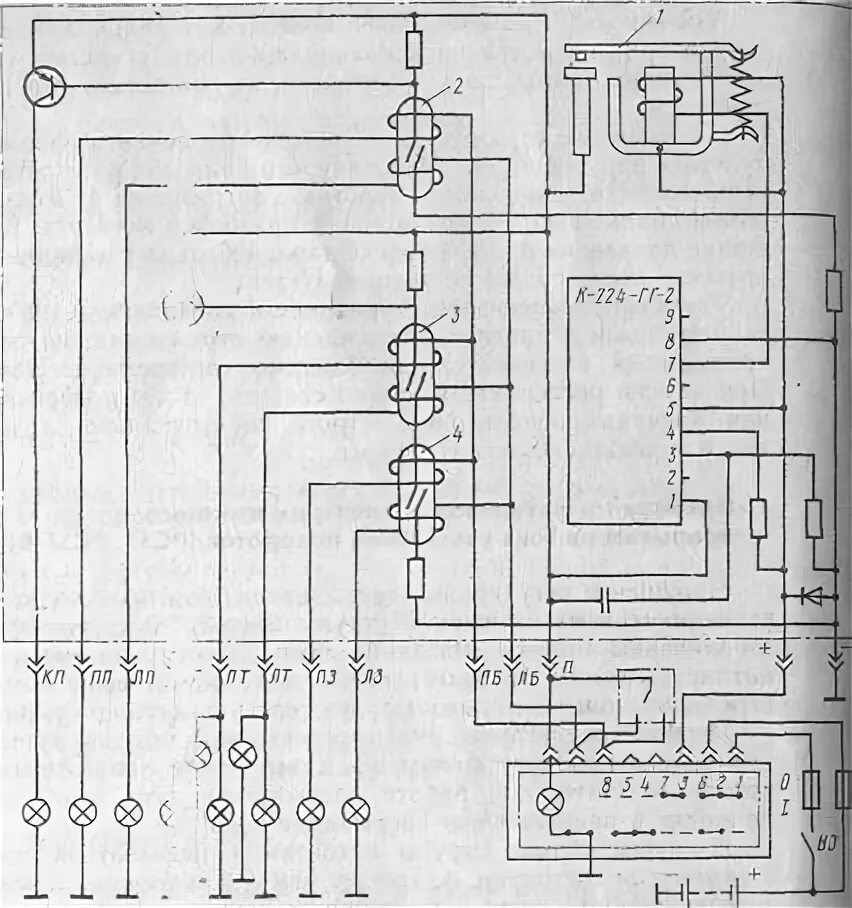 Подключение реле поворотов камаз Схема подключения поворотов КАМАЗ рс951а