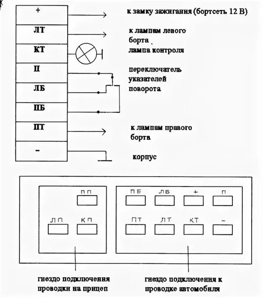 Подключение реле поворотов камаз Схема подключения камаз поворот