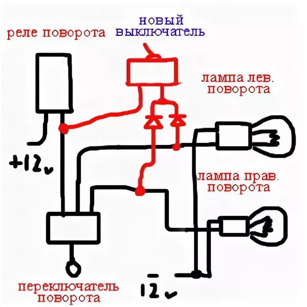 Подключение реле поворотов трактора Форум Джебел-клуба аварийка