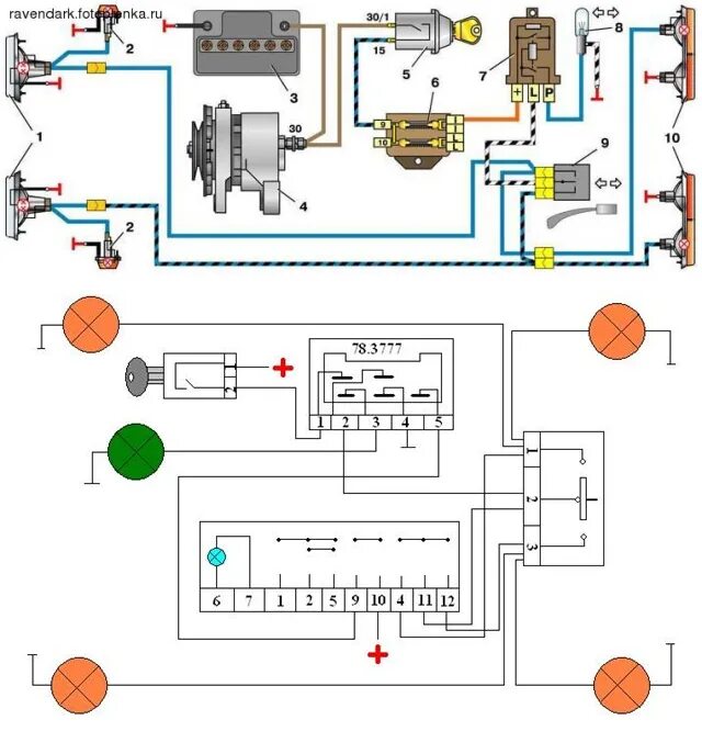 Подключение реле поворотов ваз 2107 реле поворотов ваз 2105 распиновка - Авто Класс.ру