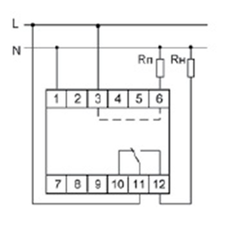 Подключение реле приоритета Реле тока РR-612 (2-15А монтаж на DIN-рейке 35мм 230В AC 16А 1перекл IP20) F&F E