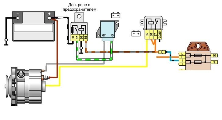 Подключение реле регулятора ваз 2106 Схема подключения реле напряжения ваз 2106 in 2024 Shema, Electricity