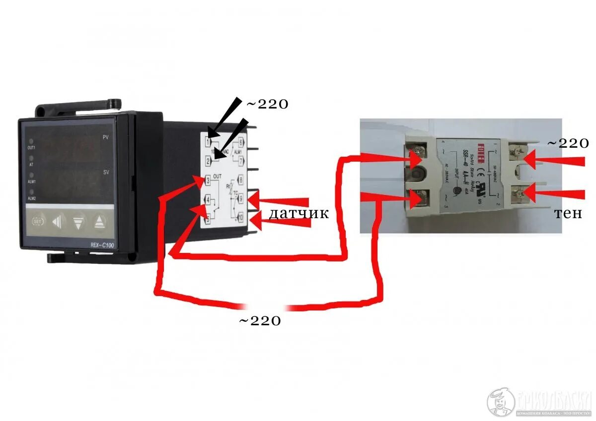 Подключение реле rex Пид регулятор rex-c100 - Измерительные инструменты и средства автоматики - ЕмКол