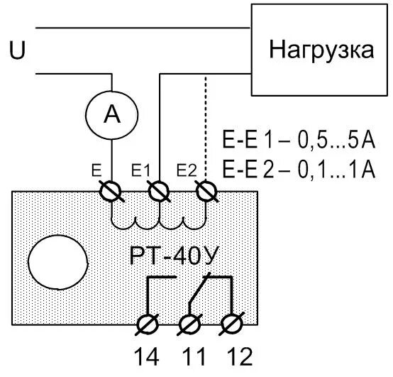 Подключение реле рт 10 Current control relay universal RT-40U Электротехническая Компания Меандр