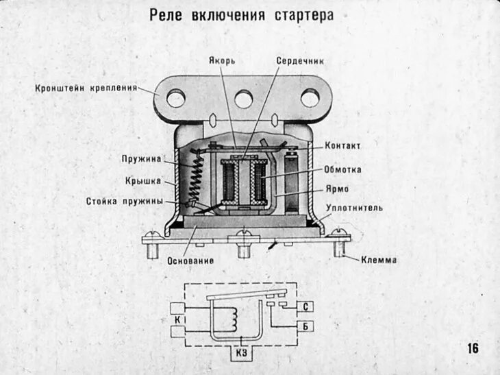 Подключение реле стартера газ 53 Газ 24 стартер схема - фото - АвтоМастер Инфо