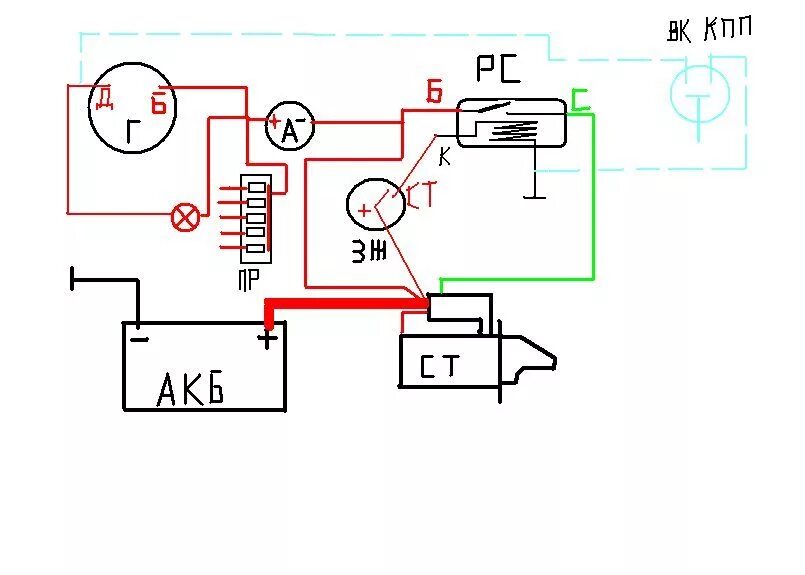 Подключение реле стартера мтз МТЗ 80 Может ли кто то нарисовать нам самую простую проводку, чисто чтобы была з