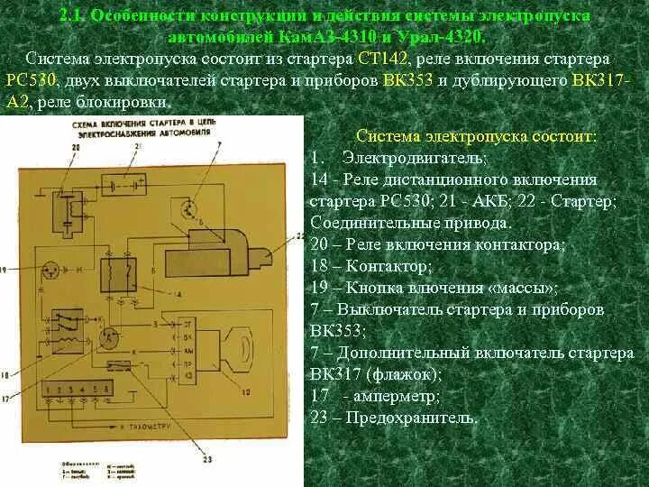 Подключение реле стартера урал Амперметр включается в работу после включения реле включения стартера - 80 фото