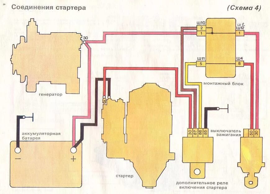 Подключение реле стартера ваз 2107 Форум сайта "Автоэлектрик для всех" - Электрика ваз 2105