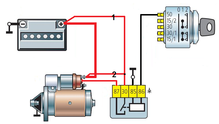 Подключение реле стартера ваз Ответы Mail.ru: Нужна помощь в электрике в машине