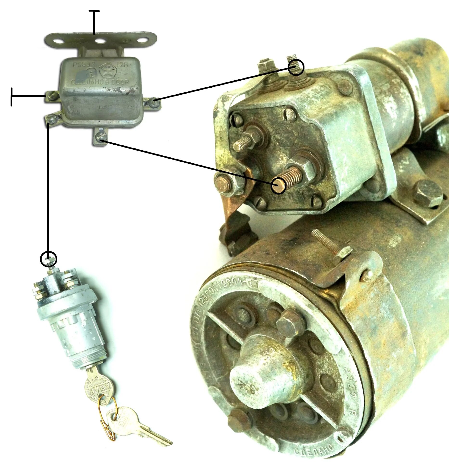 Подключение реле стартера зил Реле стартера РС 502 - ИЖ Москвич 412, 2 л, 1973 года тюнинг DRIVE2