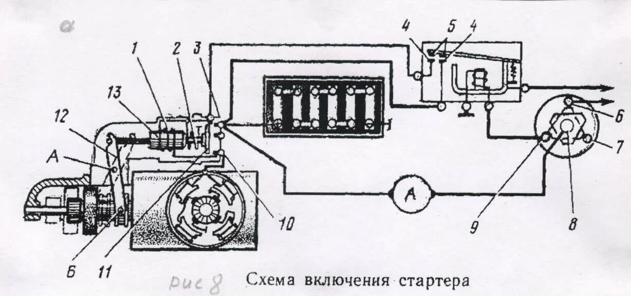 Подключение реле стартера зил Стартер система зажигания