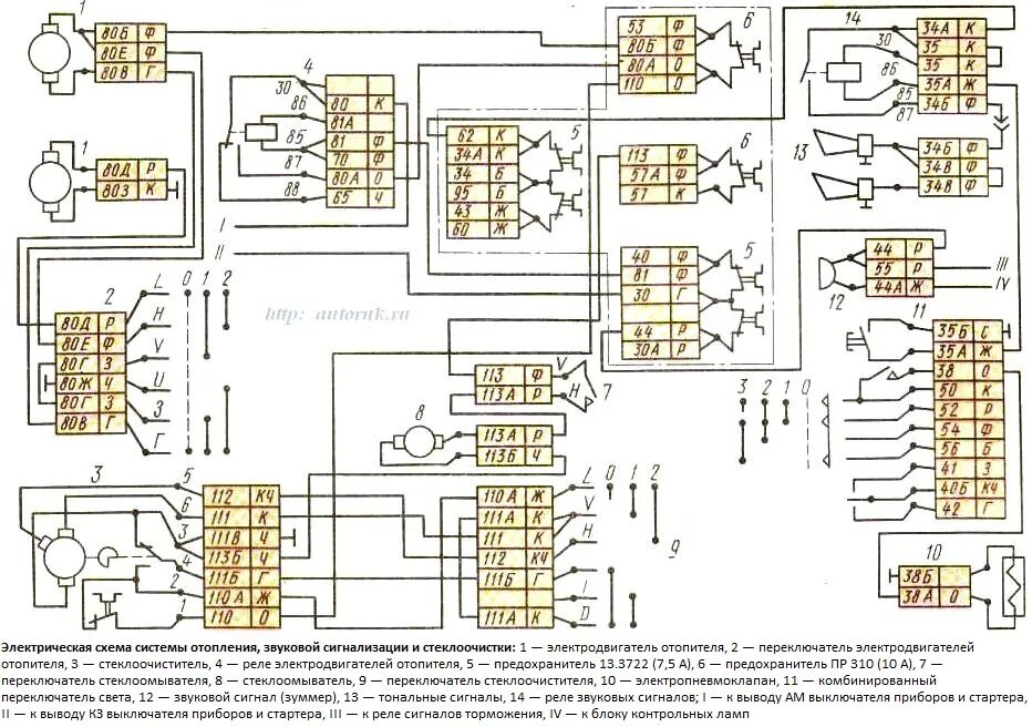 Подключение реле стеклоочистителя камаз Heating and sound alarm system KAMAZ