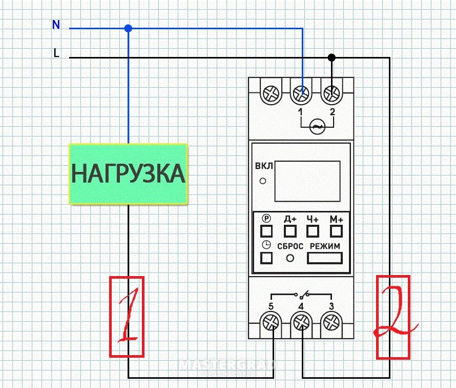 Подключение реле таймера времени Установка таймера - CormanStroy.ru