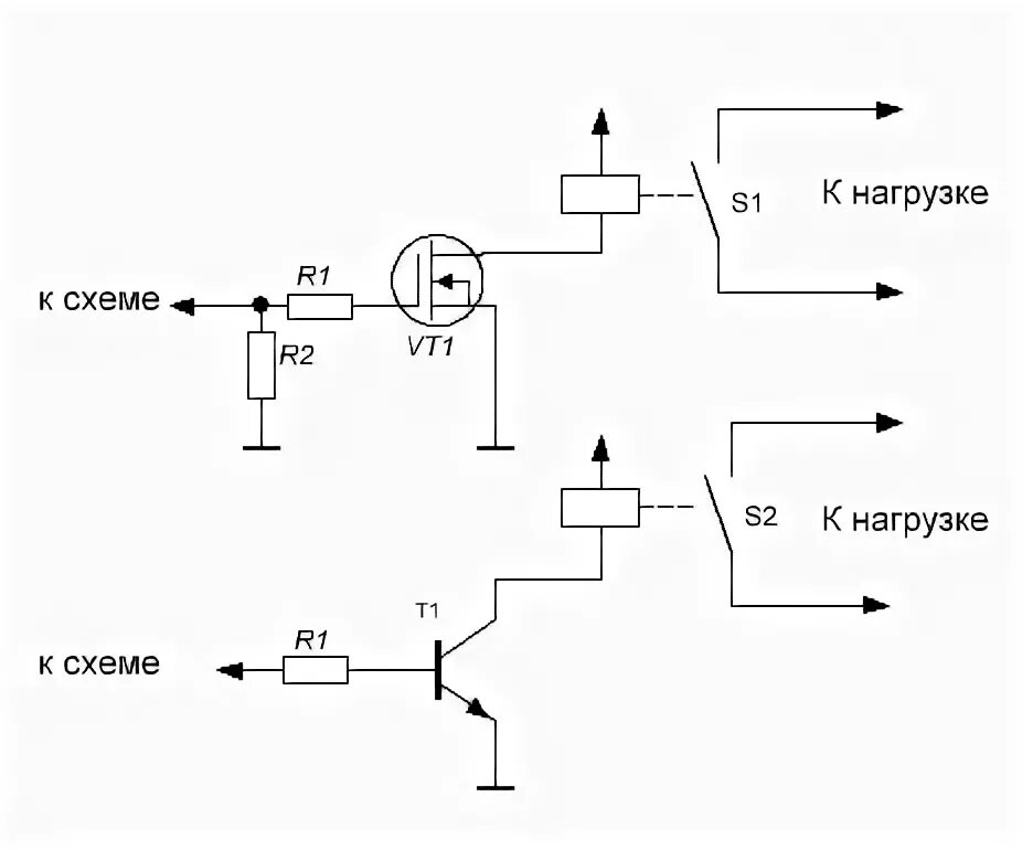 Подключение реле транзистором Как подключить к устройству нагрузку?
