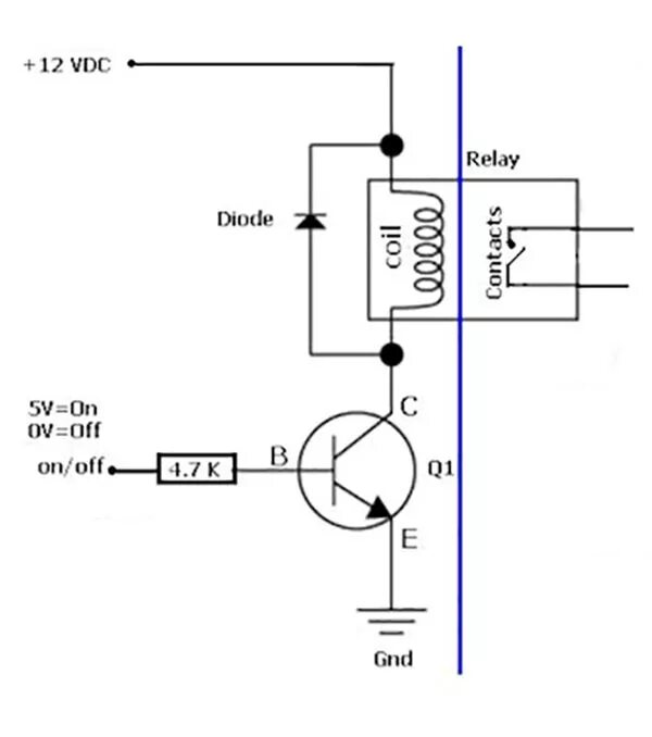 Подключение реле транзистором Circuit Diagram of relay driver used for controlling home appliances Electronic 